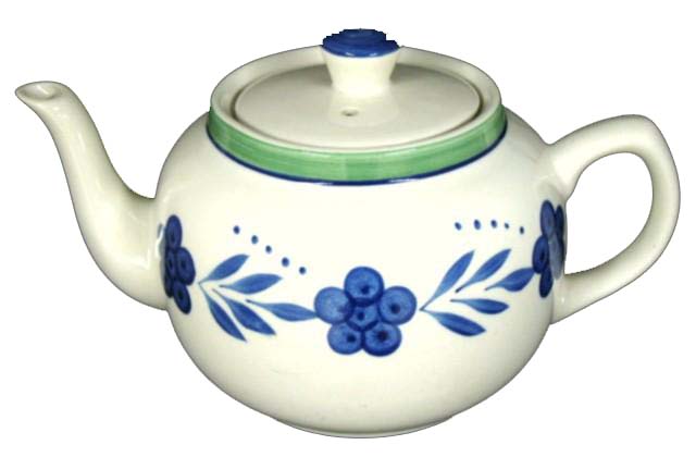 Blue Floral Teapot